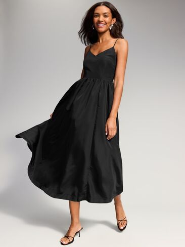 Old Navy The Occasion by Old Navy Sleeveless Fit and Flare Midi Dress - Black Jack in Kuwait