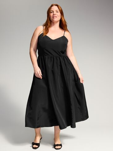 Old Navy The Occasion by Old Navy Sleeveless Fit and Flare Midi Dress - Black Jack in Kuwait