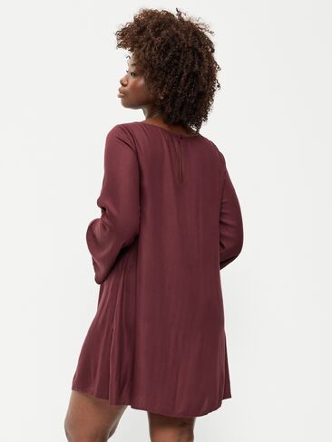 Old Navy Long-Sleeve Crepe Swing Mini Dress - Reddy Or Not in Kuwait