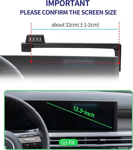 Auto Clamp Car Phone Mount for 2025-2026 Hyundai Tucson/Hybrid, 12.3"Screen in Kuwait