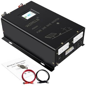 WZRELB 4000W Split Phase Pure Sine Wave Inverter,24V DC to 120V 240V AC, 4 AC Outlets,AC Hardwire Terminal,High Efficiency up to 91.6%