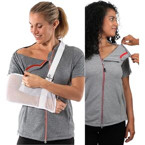 Reboundwear Post Shoulder Surgery Shirts | Chemo Clothing | Women Short Sleeve Shirt