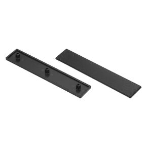 MECCANIXITY 10Pcs Standard Plastic Rectangle Aluminum Extrusion End Cap Black Hole Dia 7.2mm 120x40mm for Trolley, Fish Tank Rack, Storage Rack