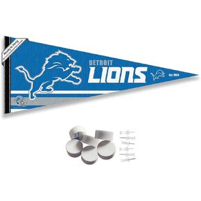 Detroit Lions Pennant Banner and Wall Tack Pads