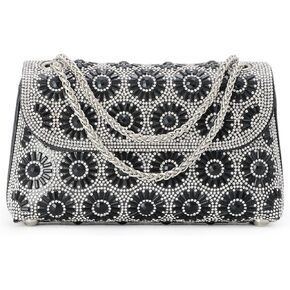 SUKUTU Women Glitter Rhinestone Evening Bag Sparkly Bridal Wedding Party Clutch Purse Clasp Handbag