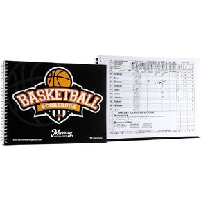 Murray Sporting Goods Basketball Scorebook - 35 Games Score Book Side by Side Score Keeping Book for Stats | Basketball Stat Tracking Book - High School, Middle School, Little League for Scorekeepers