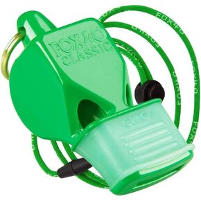 Fox 40 Classic CMG 3-Chamber Pealess Whistle w/Lanyard, Green