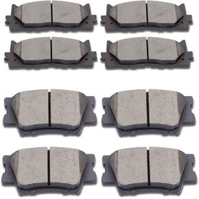 ECCPP Ceramic Brake Kits D1222 D1212 fit for 2013-2018 for Lexus ES300h, 2007-2018 for Lexus ES350, 2008-2018 for Toyota Avalon, 2007-2017 for Toyota Camry