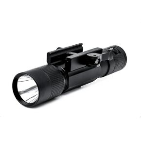 HiLight RS20 1000 Lumen LED Tactical Flashlight with Smart Pressure Switch and Quick Detachable Rifle Mount, Black