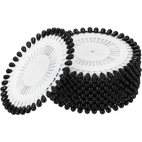 PATIKIL Sewing Pins, 24 Set Decorative Corsage Straight Pin for Sewing Crafts Supplies, Black