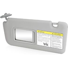 YOUXMOTO Sun Visor for Toyota RAV4 2004 2005 Left Driver Side, Gray Replaces# 74320-42420-B0, with Vanity Mirror