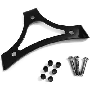 Gloss Black Tourer Mounting Triangle Passenger Sissy Bar Backrest Pad Bracket Mount Harley Davidson 1987-2024 Touring Street Glide Road King Ultra Electra Classic 18-24 Softail Fat Boy Slim Breakout