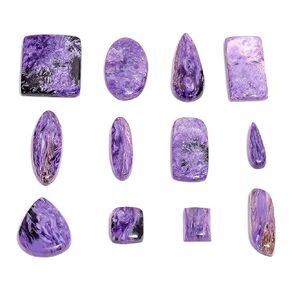 100 carats Purple Charoite Gemstone Wholesale Cabochons Lot, Jewelry Making Assorted Loose Gemstone, Polished Decor Specimen, DIY, Wire Wrapping, Healing Crystals, Bulk Gemstone Deal 2 to 4pcs