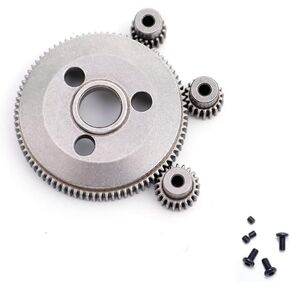 Slash 2WD Rustler 86T Spur Gear,Metal 86T Spur Gear with 17T 19T 21T Pinion Gear for Slash 2WD Stampede Rustler Bandit 1/10 RC Car Upgrade Parts Replace 4686