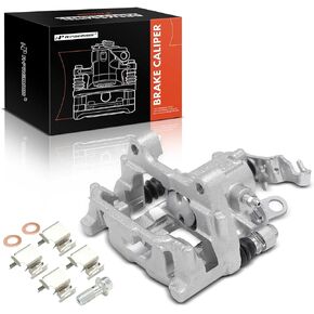A-Premium Disc Brake Caliper Assembly with Bracket Compatible with Volkswagen Jetta 2010-2014, Passat 2012-2015, Golf 2010-2014, Beetle 2012-2013, Eos, GTI & Audi A3, A3 Quattro - Rear Passenger Side