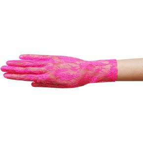Flower Pattern Women's Lace Gloves Wrist Length