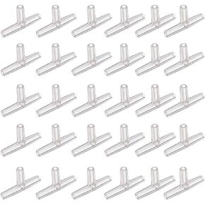 uxcell Aquarium Air Valve Connector Plastic Inline Tubing Tee Valves for 4mm Fish Tank Pond Air Line 30pcs