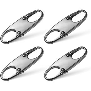 4Pcs Gun Color Zipper Clips Anti Theft,Mabor Zipper Locks for Backpacks Detachable Zipper Connectors Double Side Small Zipper Clips for Traveling Camping Fasteners Sewing Notions and Supplies in Saudi Arabia