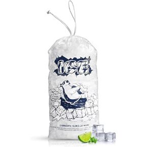 Ice Bags 5lb with Drawstring,50 Pack Plastic Ice Bags for Ice Storage