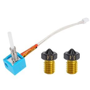 4-Pack Non Stick PTFE Coated m6 Nozzle 0.4mm Compatible with Anycubic Kobra Mega S X Chiron, Prusa i3 MK3S Prusa Mini Mini+ Extruder V6 Hotend 3D Printer (4x0.4mm Nozzles)