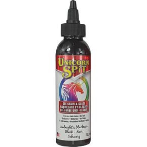 Unicorn SPiT 5770010 Gel Stain and Glaze, Midnight's Blackness 4.0 FL OZ Bottle, 4