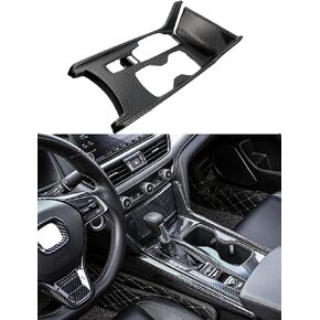 Carbon Fiber Pattern Center Console Gear Shift Panel Compatible for Honda Accord 2022 2018 2019 2020 2021 Interior Accessories Gas Version (NOT for Hybrid) Water Cup Holder Cover ABS Trim