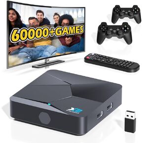 Retro Game Console Retroplay Emulator - Super Console X2 60,000+ ألعاب فيديو، وحدة تحكم محاكي متوافقة مع أكثر من 70 محاكيًا، نظام مزدوج، 4K UHD، BT5.0، 2.4G+5G، وحدة تحكم ألعاب التوصيل والتشغيل in Kuwait