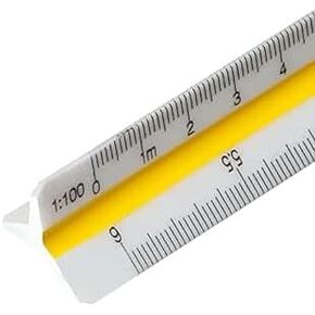 مسطرة بمقياس معماري من Ruibow، مسطرة بمقياس بلاستيكي 12 بوصة، مقياس هندسي مع مسطرة بمقياس أخاديد للمخططات، مقياس معماري للرسم والرسم 1:20، 1:25، 1:50، 1:75، 1:100، 1:125 in Kuwait