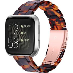 Resin Replacement Strap Accessories Bracelet Adjustable Watch Band Wristbands Compatible for Fitbit Versa 2/Versa/Versa Lite Smartwatch
