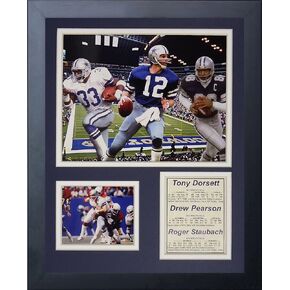 Legends Never Die Dallas Cowboys 70's Big 3 Framed Photo Collage, 11x14-Inch
