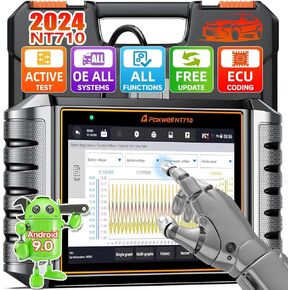 FOXWELL NT710 fit for Toyota Lexus Scion OBD2 Scanner Bi-Directional Control Full System Code Reader Diagnostic Scan Tool, All Service Reset Oil EPB Brake TPMS Crankshaft Relearn ECU Coding Live Data