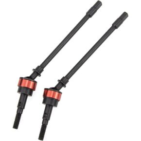 Steel Front Axle CVD Drive Shaft Driving Shaft Compatible with 1/10 Axial SCX10 90046 90047 Upgrade Spare Parts Hop-Up 105mm Long, Cojoys, 2-Pack
