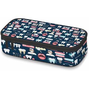 Xuwenz Pink Flamingos Pencil Case Flamingo Exotic Tropical Leaves Pineapples Bird Pencil Bag Pen Markers Pouch Holder Organizer for Boy Girl School Students
