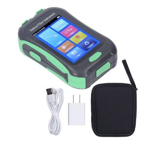 OTDR Fiber Optic Tester 1550nm 10mw 80km 20dB Mulit Function Test 3.5in Color Touch Screen Visual Fault Locator Optical Time Domain Reflectometer Fiber Optic Power Meter 100‑240V