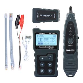 Cruiser NF-8209 Network Cable Tester with PoE Wire Tracker CAT5e CAT6 CAT6a Cable Length Measurement NCV Function Scan Cable Wiremap 4 in 1 Tester