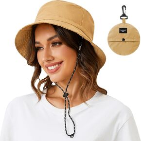 MIDNIGHTSUN Waterproof Bucket Hat Women Packable Outdoor Fishing Hat Men Summer Sun Hat