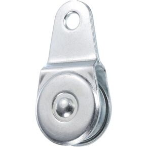 uxcell Fixed Eye Steel Pulley 70mm Single Pulley Block, Iron Hanging Wire Towing Wheel, Cable Rope Runner Pulley Roller in Zinc Plated
