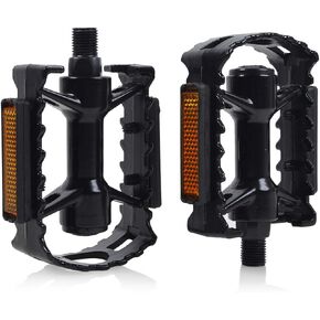 ThinkTop Kid's Bike Pedal, Aluminium Alloy Ultra Strong 1/2-Inch Bike Pedals Platform Flat Fit for 12" 14" Boys Girls Bike