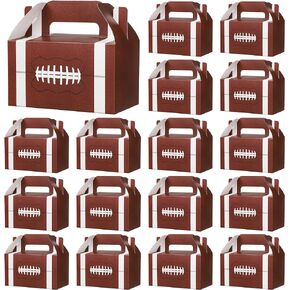 Aodaer 16 Pack Paper Soccer Treat Boxes for Team 6.2 x 6.2 x 3.5 Inch Sports Theme Candy Goodie Boxes Soccer Team Gift Boxes Soccer Birthday Party Decor for Party Supplies Gift Baby Shower
