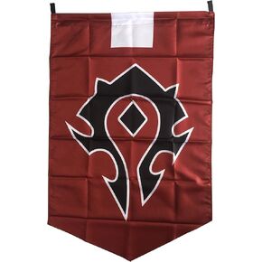 LinkStart Horde Alliance Badge Banner Flag Orc Emblem Poster (Blue)