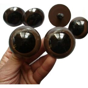 50 Pcs Brown Teddy Bear Eyes Doll Plastic Safety Eyes Craft Eyes with Washers(30 MM)
