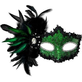2024 New Feather Masquerade Mask for Women,Masquerade Mask for Masquerade Party, Mardi Gras,Cosplay Party