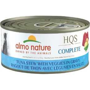 Almo Nature HQS يخنة التونة الكاملة للكلاب الرطبة مع الخضار 5.5 أونصة (عبوة من 12 قطعة)