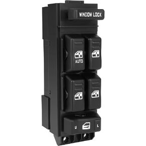 Power Master Window Switch Front Left Driver Side Fit for 2000-2002 for Silverado 1500 2500 3500 Premium Replacement 15062650