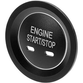 X AUTOHAUX Car Start Stop Switch Button Cover with Ring Kit for Cadillac XTS XT5 CT6 Black