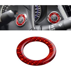 Xotic Tech Engine Start Stop Button Ignition Ring Cover Trim, Genuine Soft Carbon Fiber, Compatible with Infiniti Q50 Q60 QX60 or Nissan Altima Maxima Pathfinder Titan Murano, etc