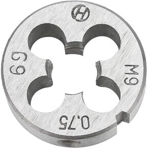 9mm X 0.75 Metric Right Hand Round Die, Machine Thread Die M9 X 0.75mm Pitch (Alloy Tool Steel Material, not HSS)