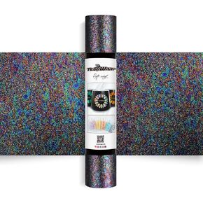TECKWRAP Glitter Pearl Adhesive Vinyl Sheets - 12 x12 Inch, Assorted Mermaid Colors (8 Sheets/Pack), Easy Weed & Transfer, Durable & Waterproof for Craft Cutters, DIY Decoration