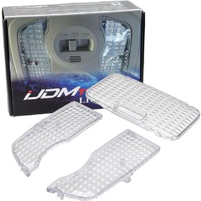 iJDMTOY 3pc JDM Crystal Clear Interior Map and Dome Light Lens Covers Compatible With 2010-15 Toyota Prius XW30 & 2012-17 Prius V ZVW40/41