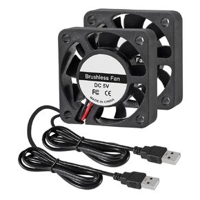 2Pcs 40mm Fan 1.57in USB Brushless Cooling DC 5V 40mm x 10mm Fan Cooler Speed 4200 RPM Fan for DIY Cooling Ventilation